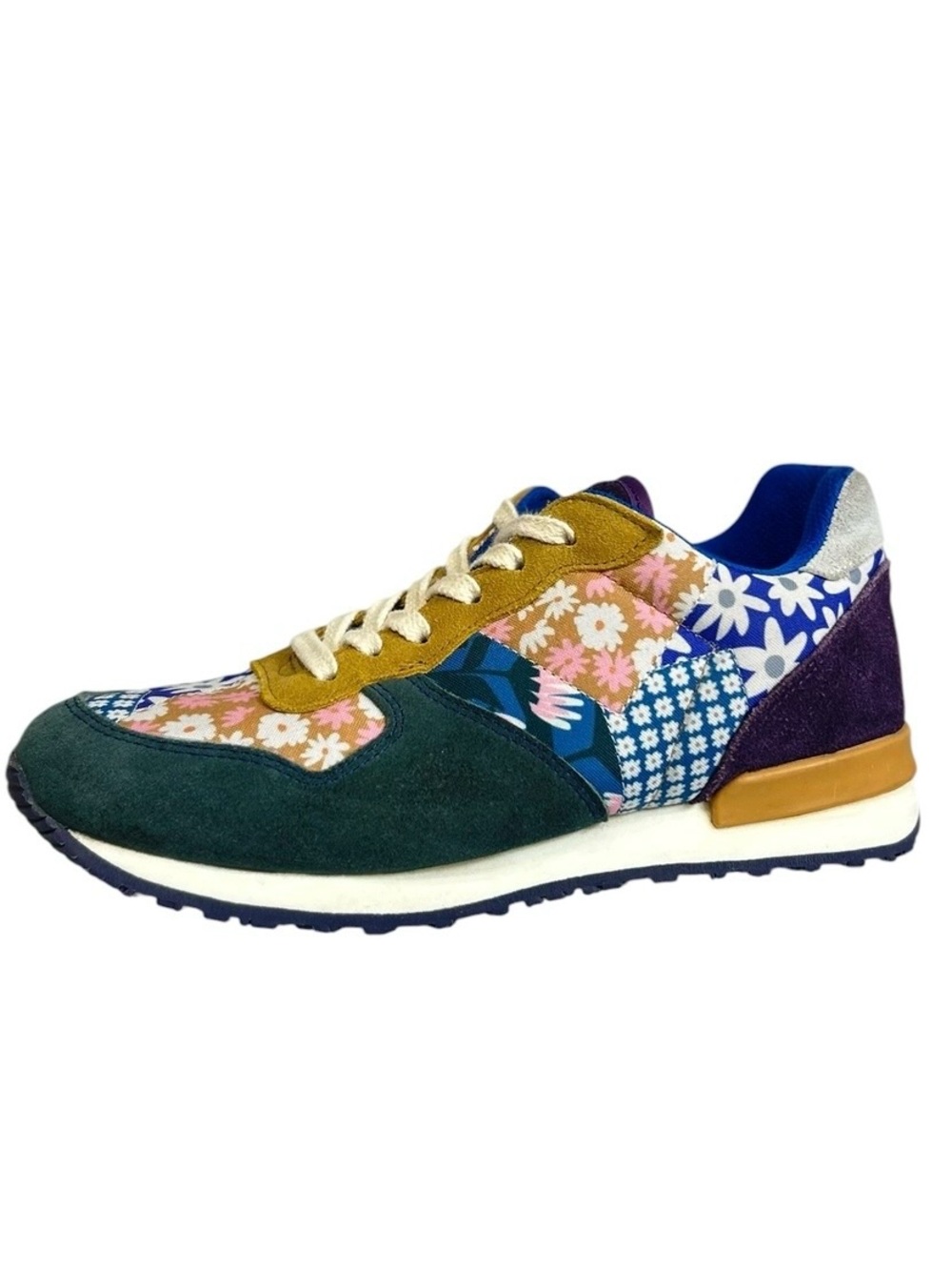 Inkkas Hendrix Joggers Men’s 6 Wmns 8 Floral Patchwork Sneakers Retro Boho Y2K